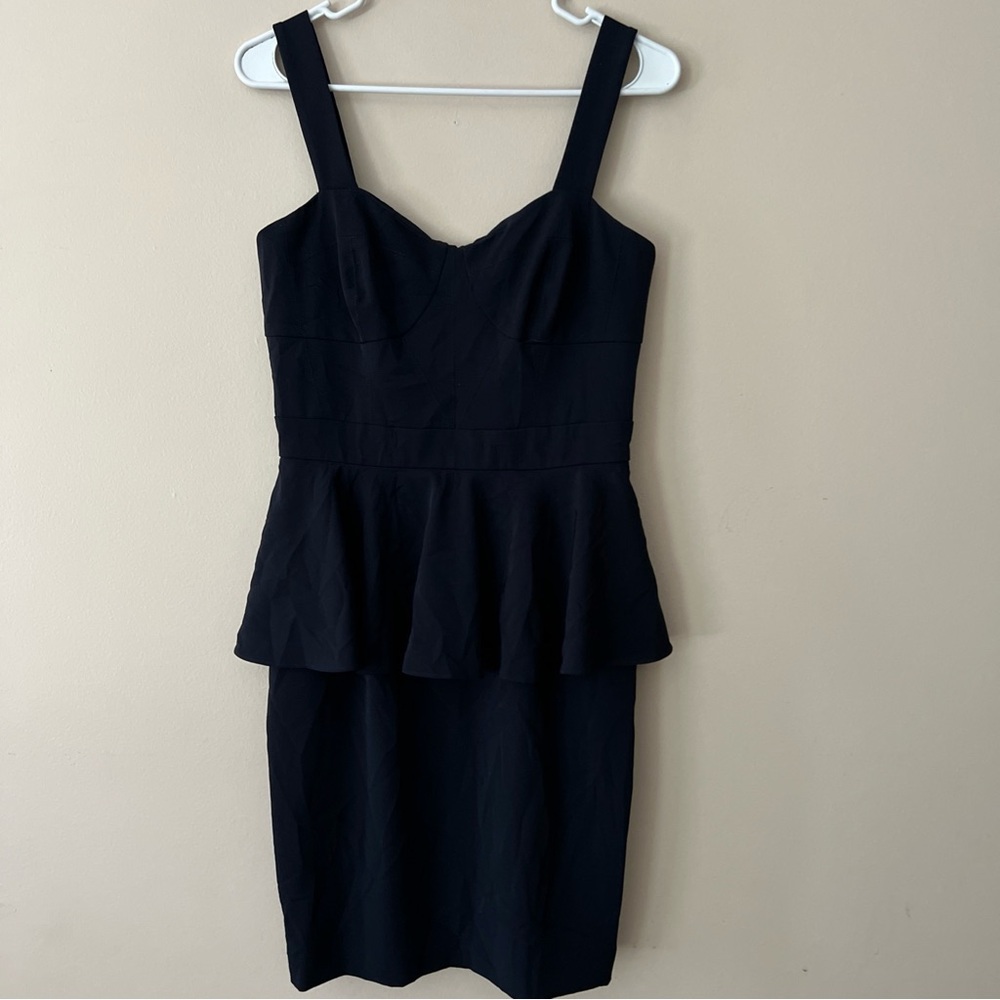 Shoshanna Peplum Sleeveless Dress Navy Blue Women’s Size 4